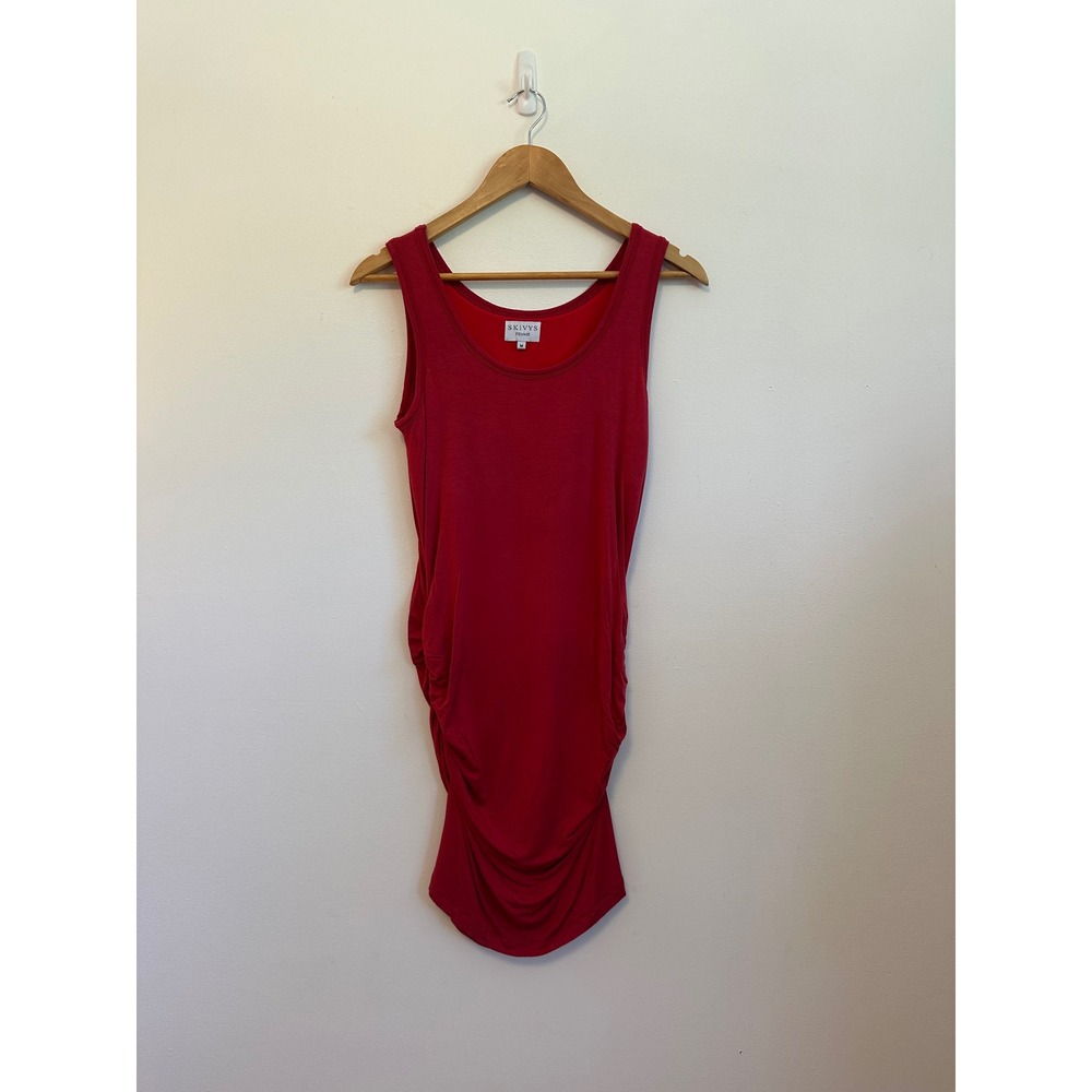 Skivys Femme Red Ruched Bodycon‎ Tank Dress | Size Medium